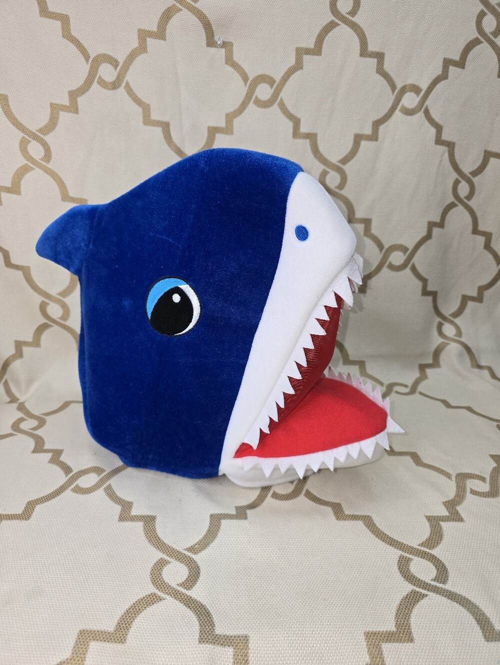 Great White Shark Jaws Cosplay Mascot Halloween Costume Mask Big Greeter Head